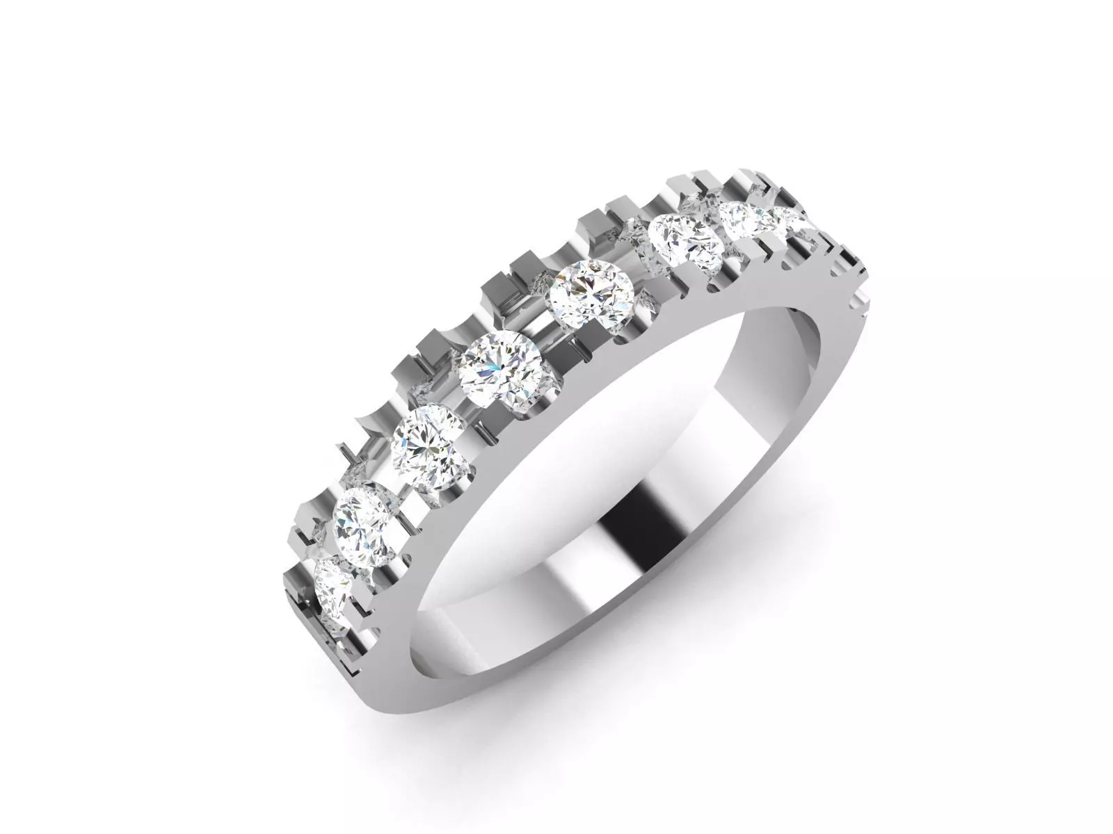 ring-7552 oval diamond ring 3D print model_0