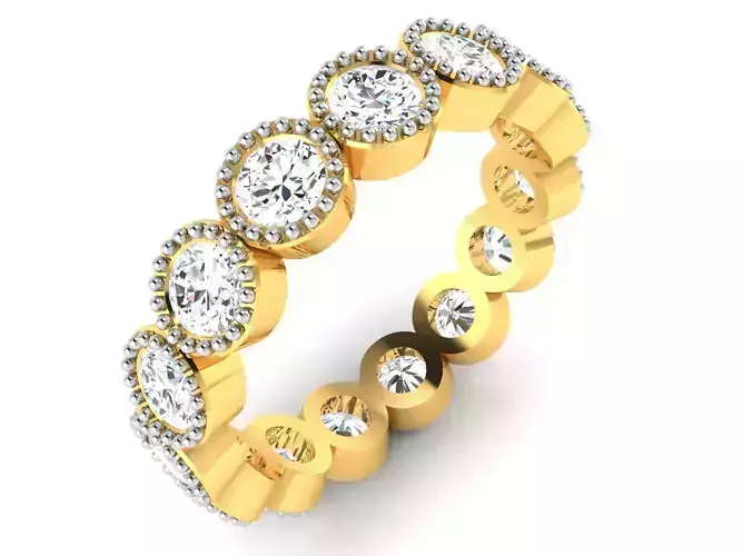 ring-7465 gold diamond eternity ring