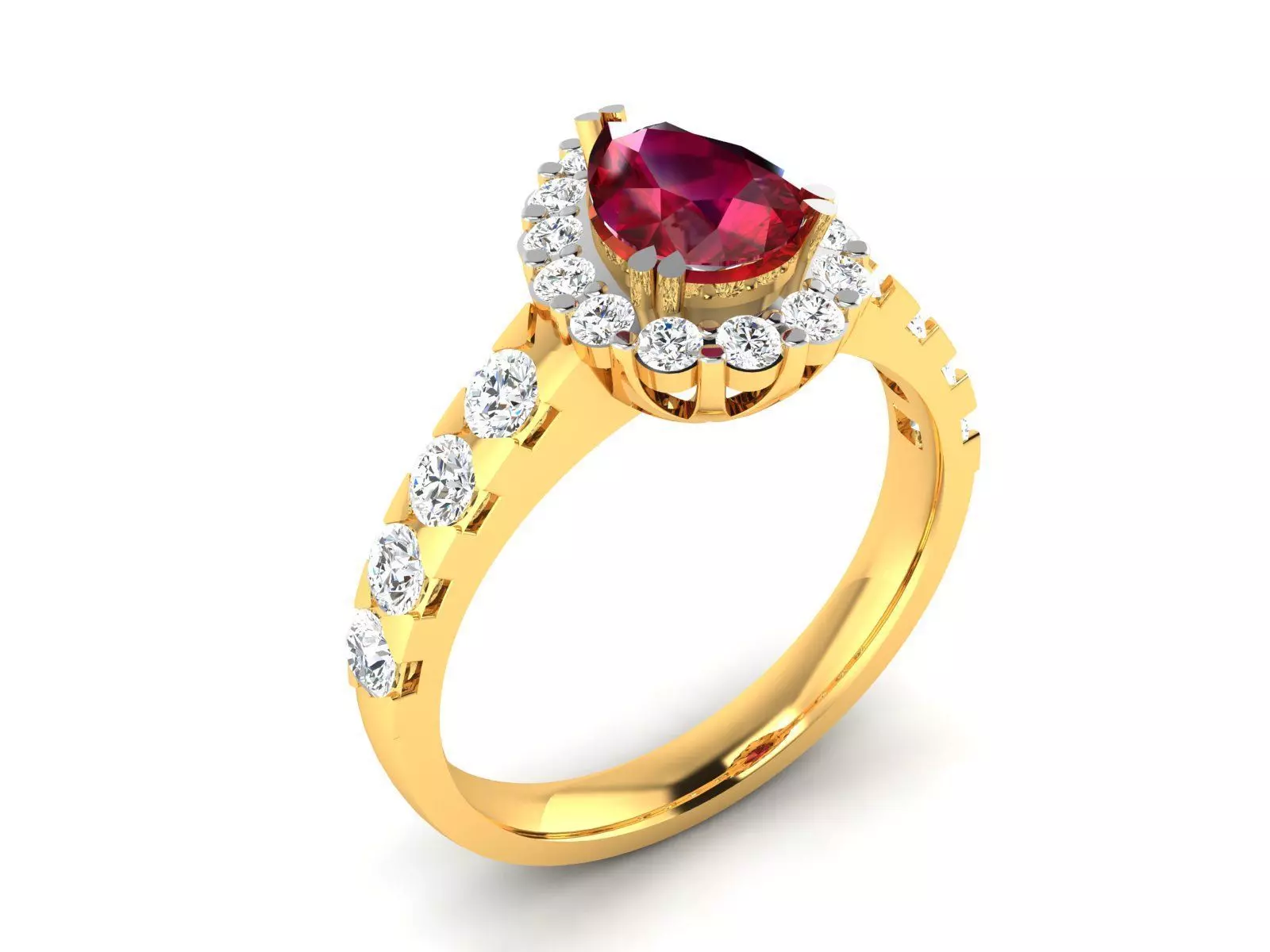 ring-7433 ruby and diamond ring gold 3D print model_0