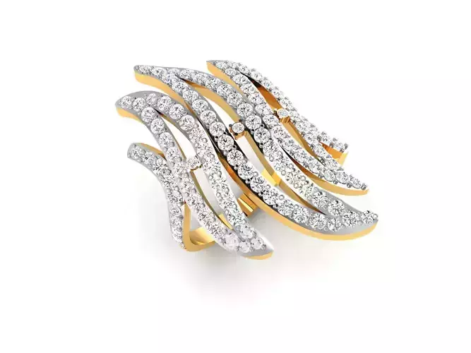 ring-7344 gold and diamond ring