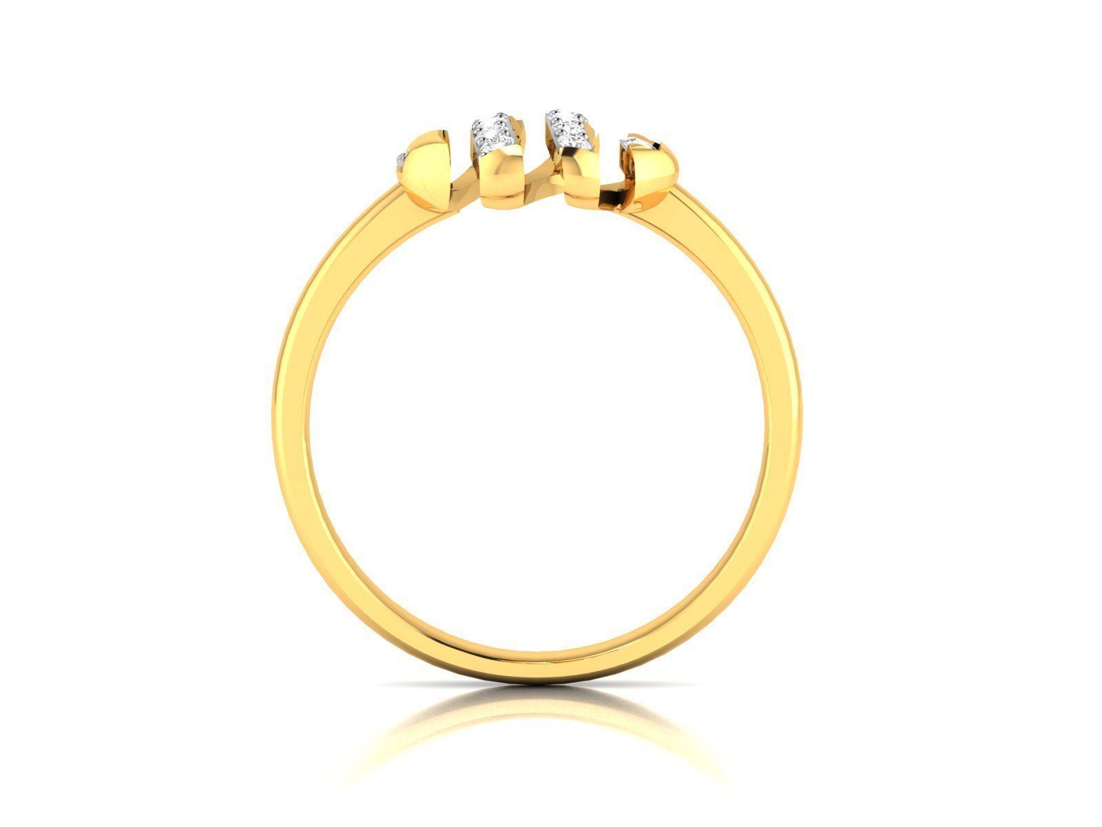 ring-7337 oval diamond ring gold 3D print model_2