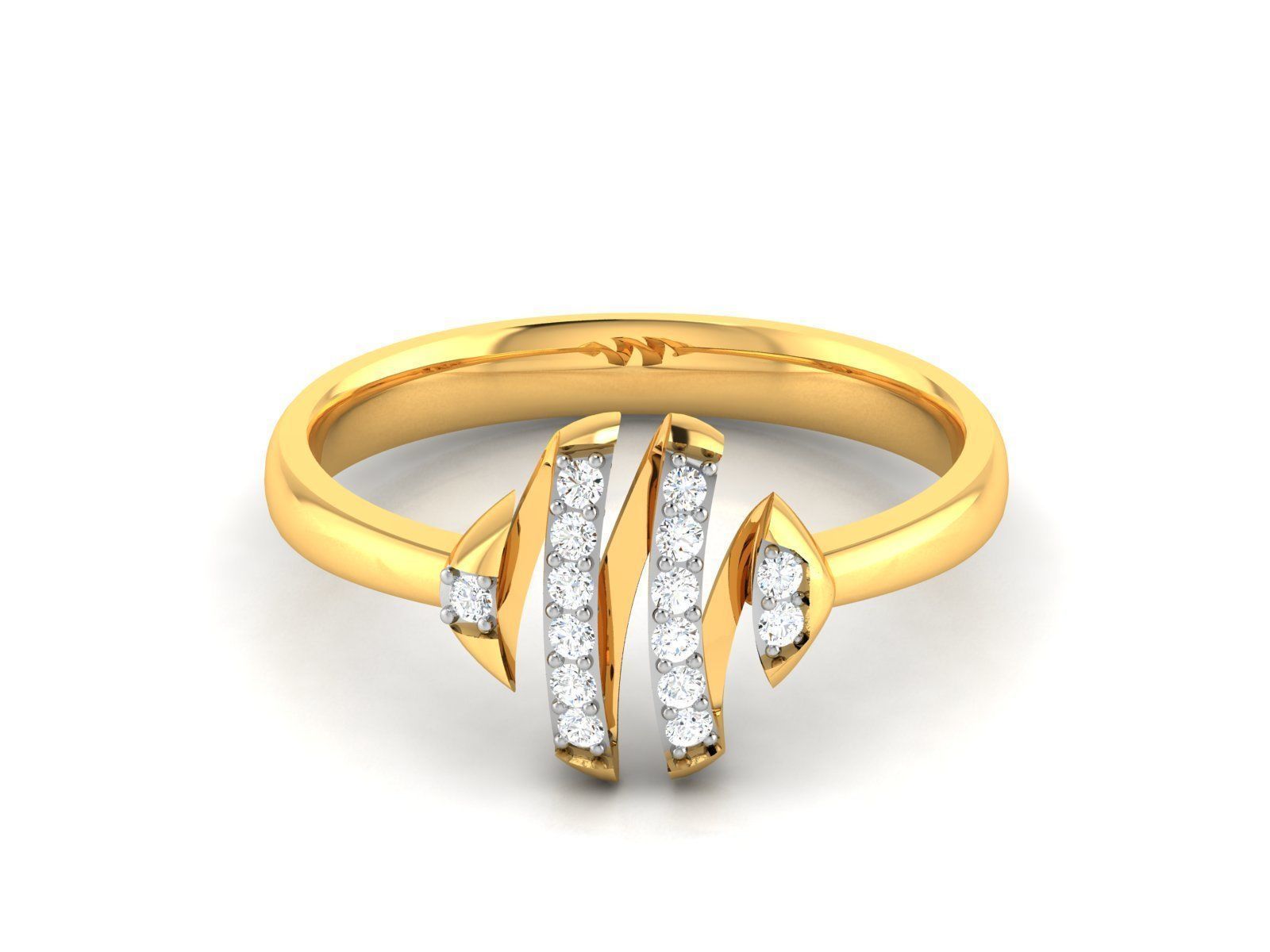 ring-7337 oval diamond ring gold 3D print model_7