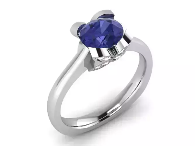 ring-7204 tanzanite engagement ring gold