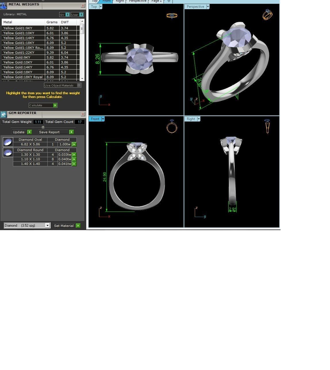 ring-7204 tanzanite engagement ring gold 3D print model_6