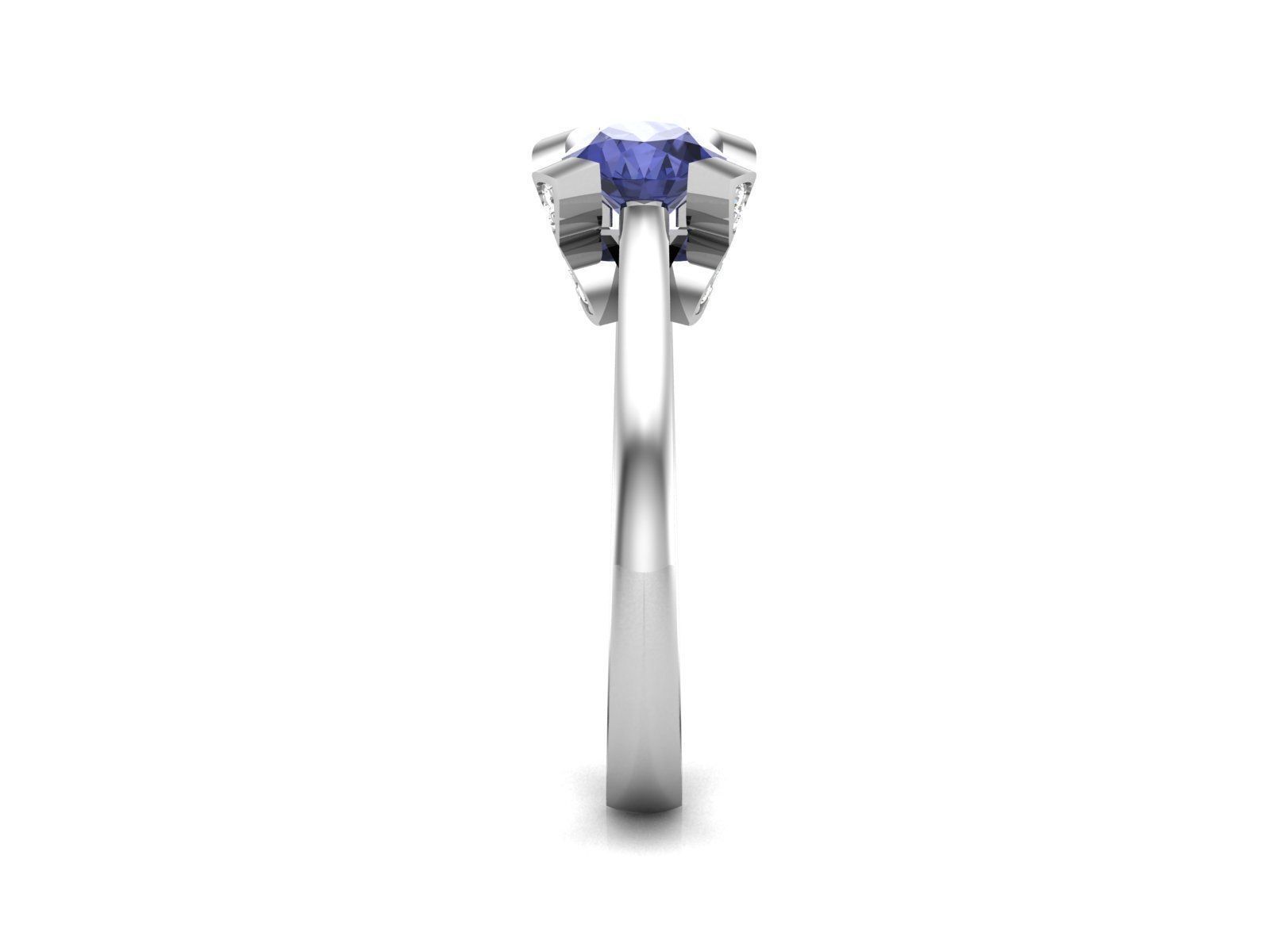 ring-7204 tanzanite engagement ring gold 3D print model_4