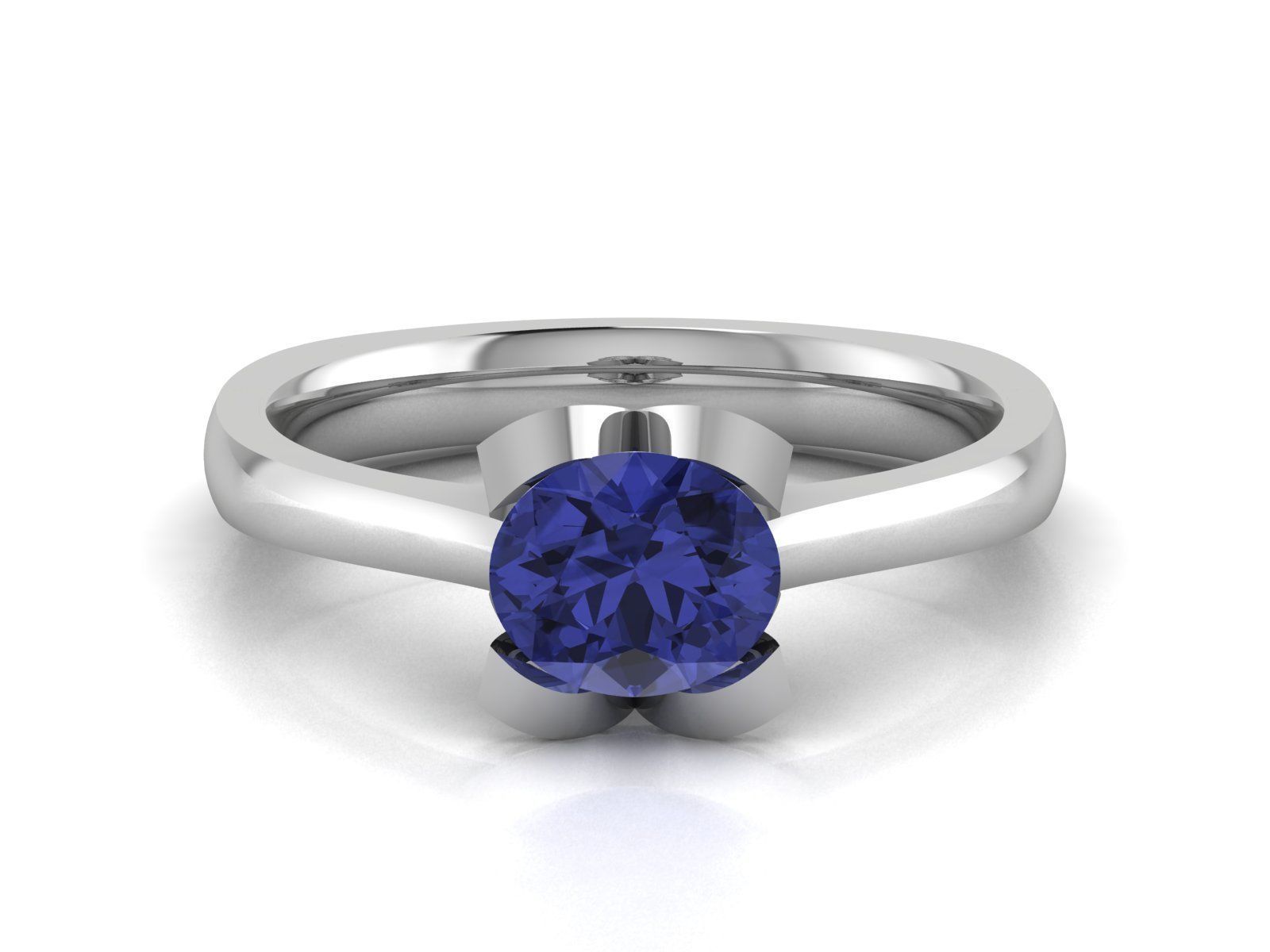 ring-7204 tanzanite engagement ring gold 3D print model_1