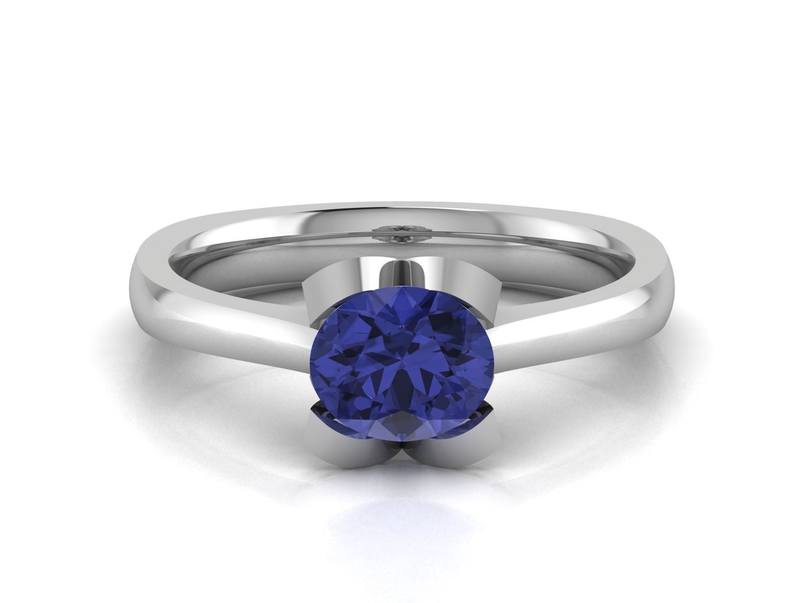 ring-7204 tanzanite engagement ring gold 3D print model_2