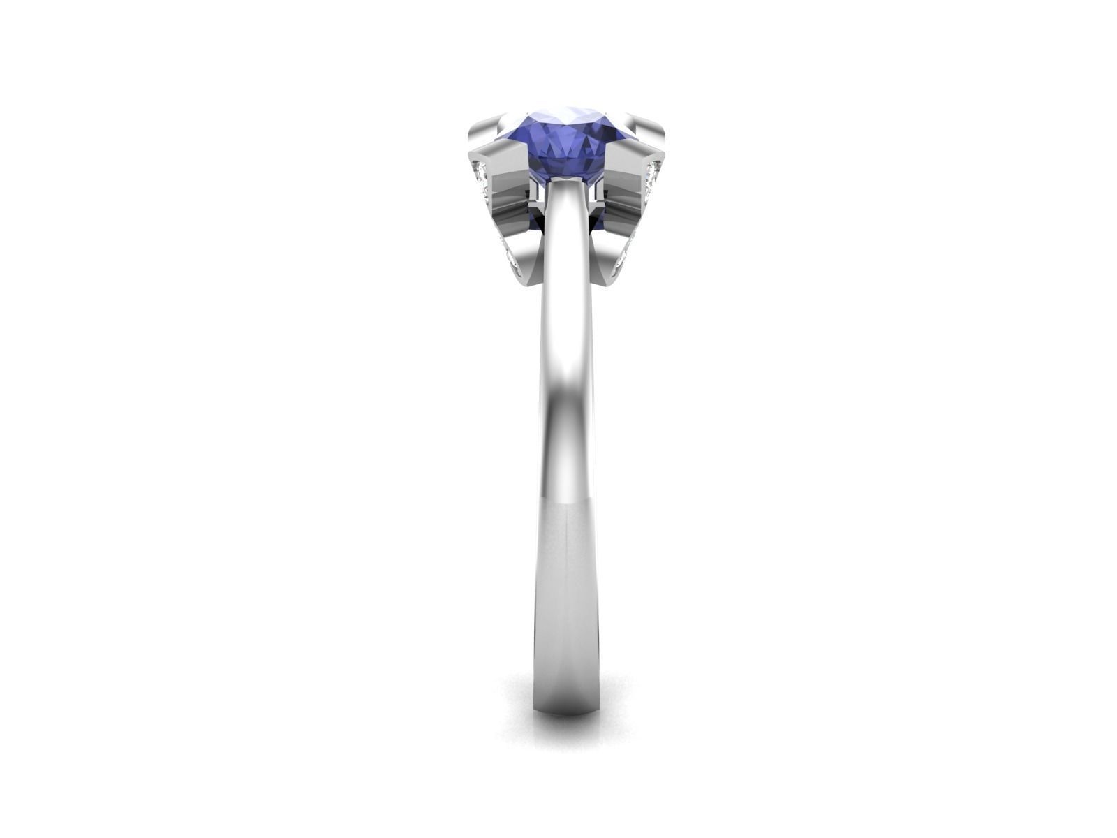 ring-7204 tanzanite engagement ring gold 3D print model_5
