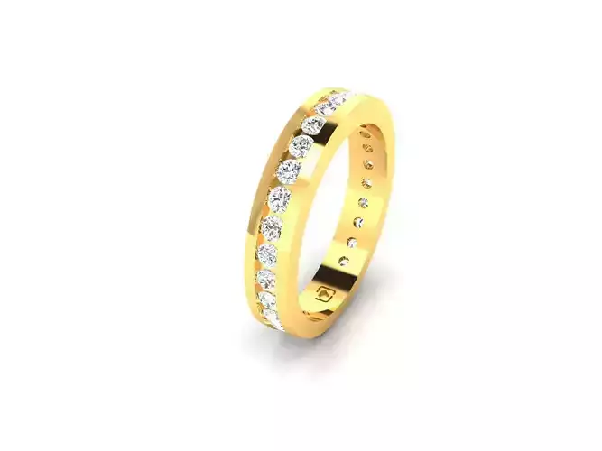 ring-7155 gold eternity ring with diamonds