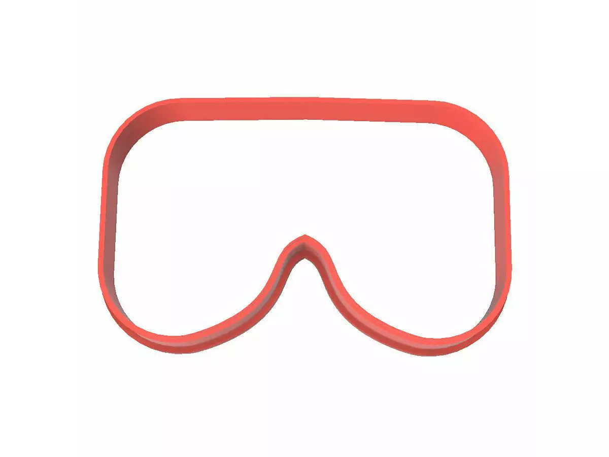 0149 Snowboarding goggles cookie cutter 3D print model