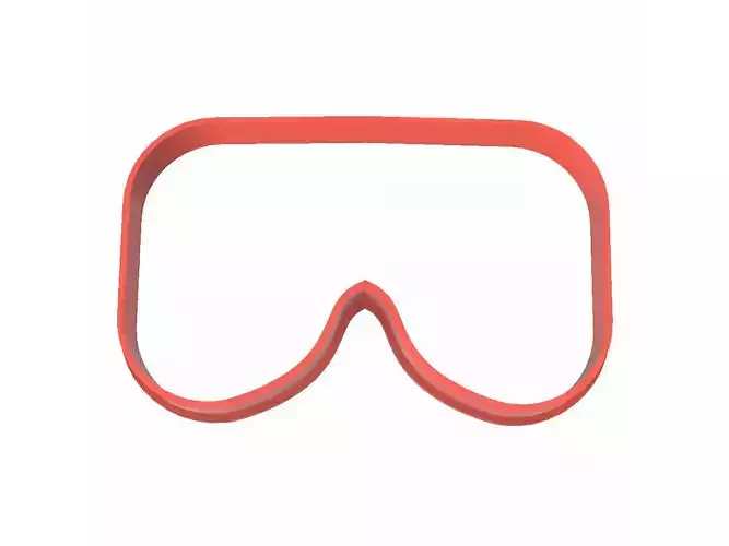 0149 Snowboarding goggles cookie cutter  3D print model