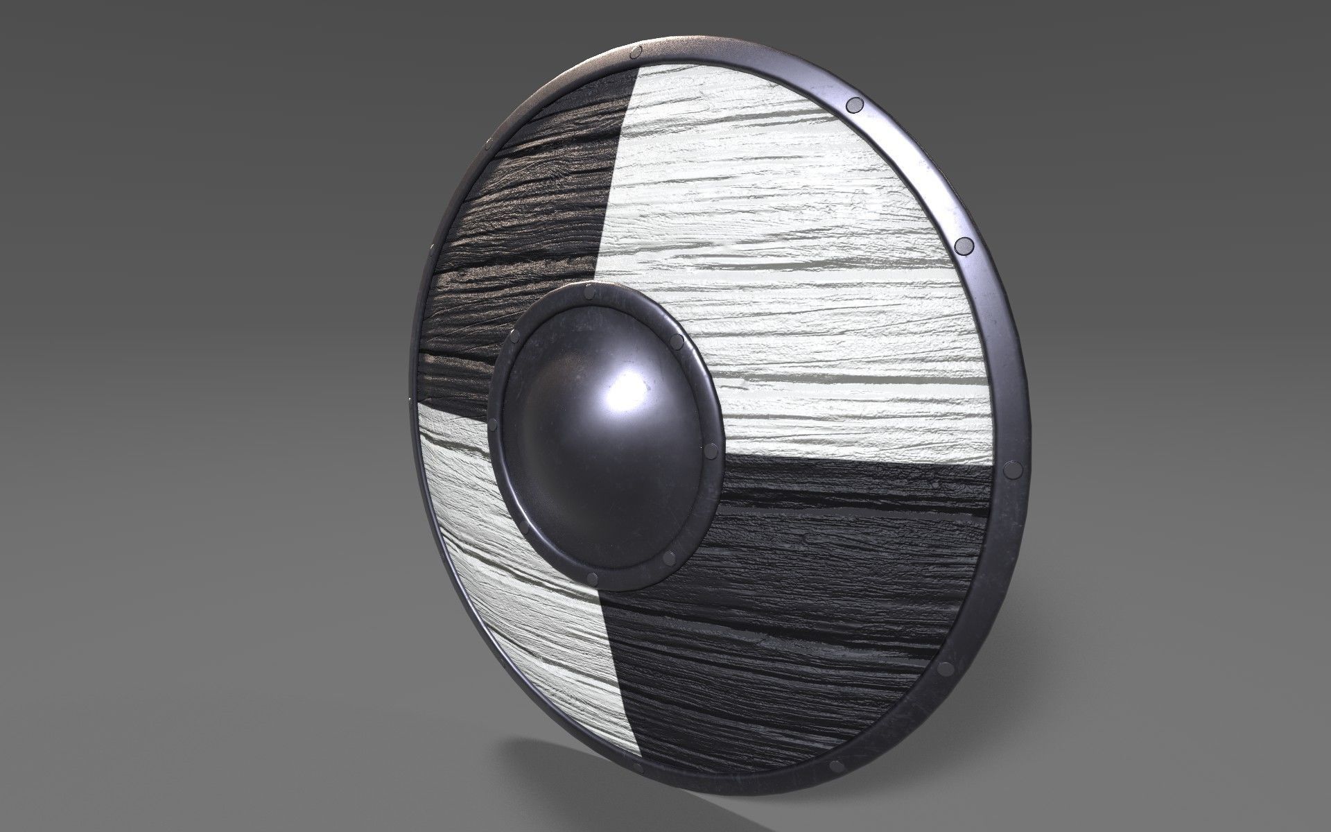 Viking Shield 2 Low-poly 3D model_1