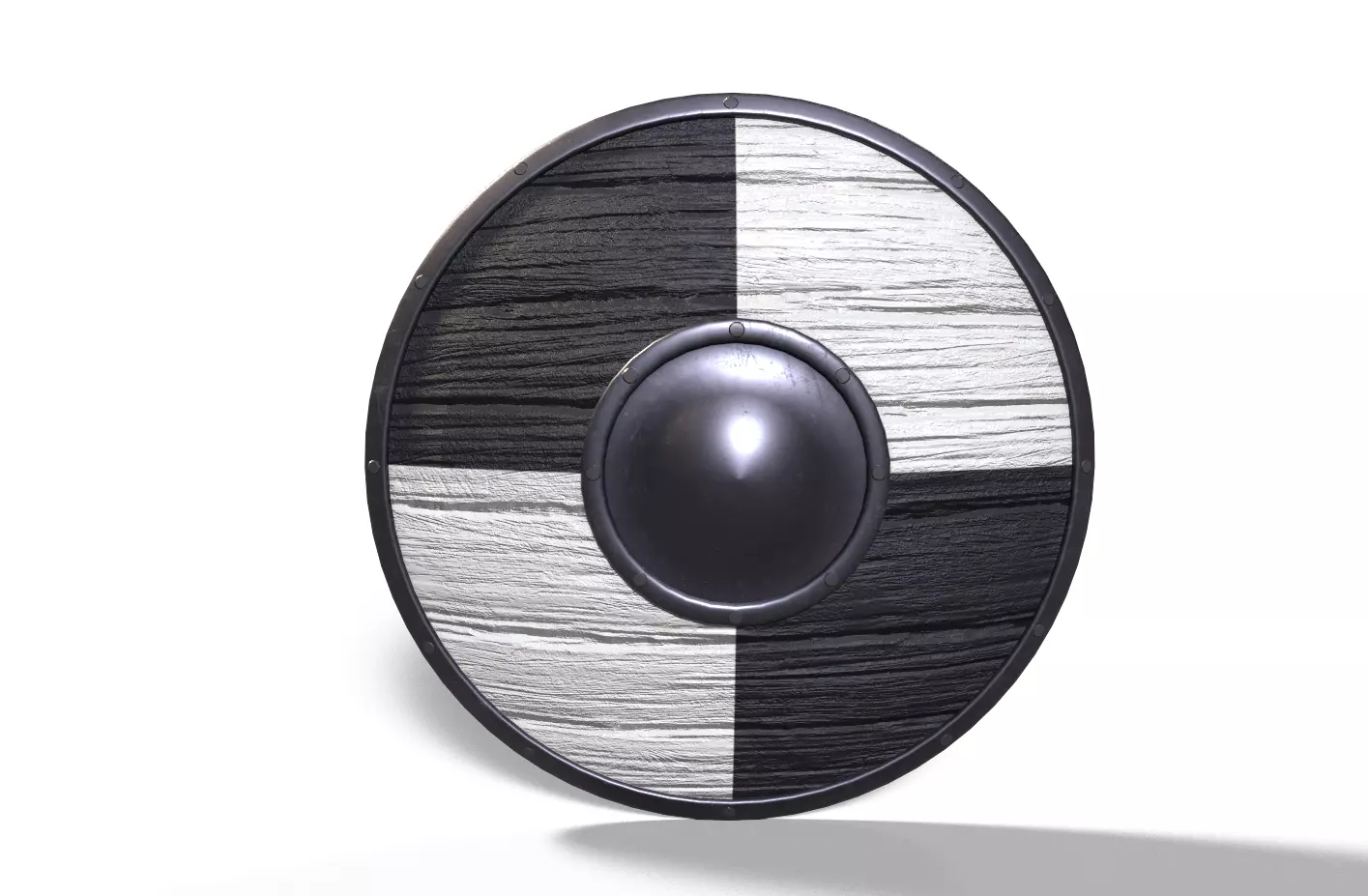 Viking Shield 2 Low-poly 3D model_0