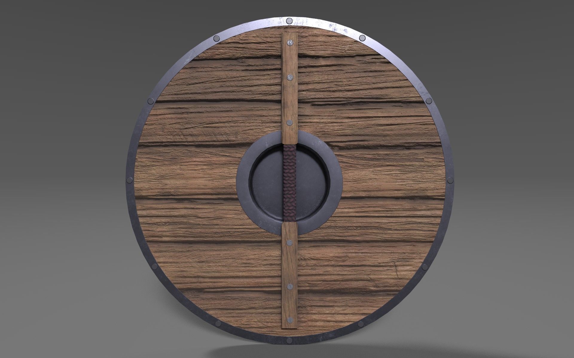 Viking Shield 2 Low-poly 3D model_4
