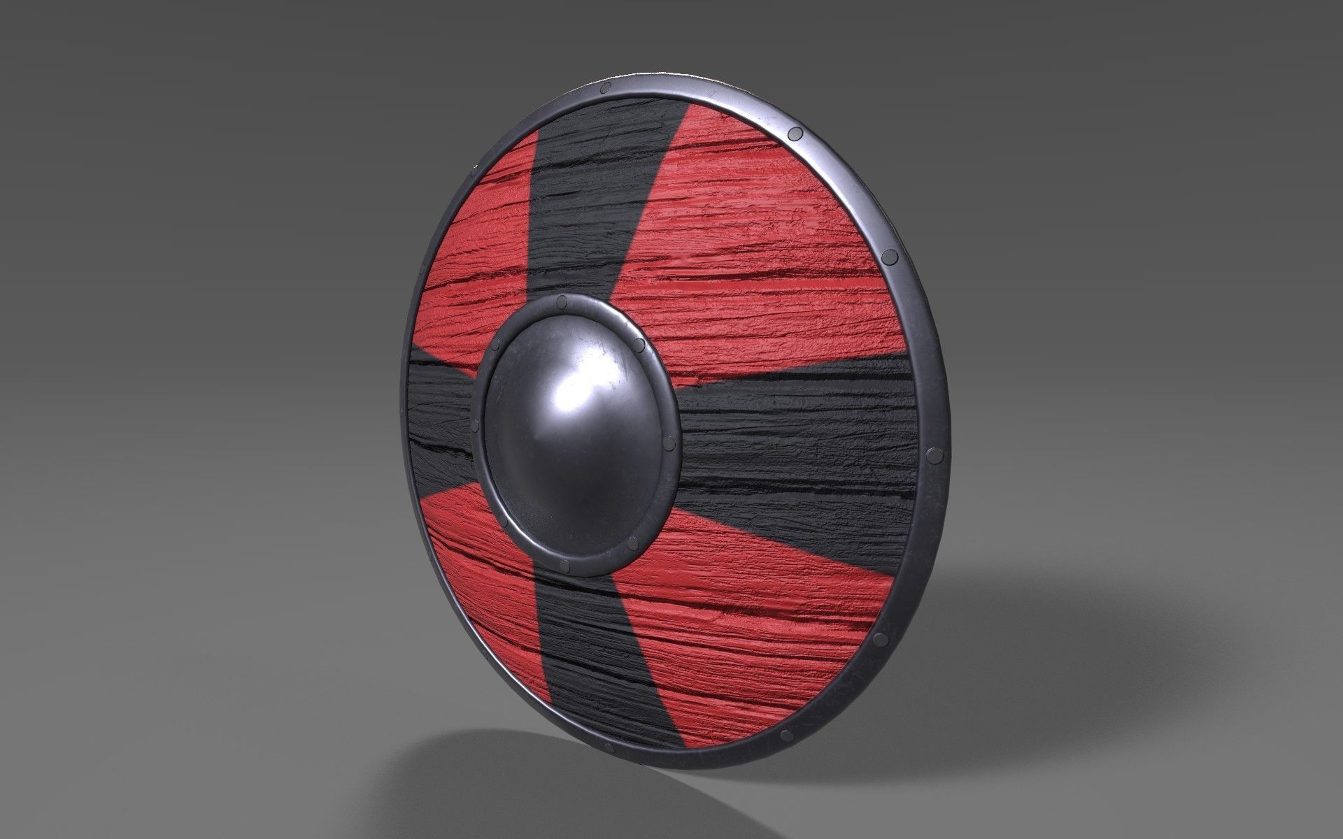 Viking Shield 3 Low-poly 3D model_1