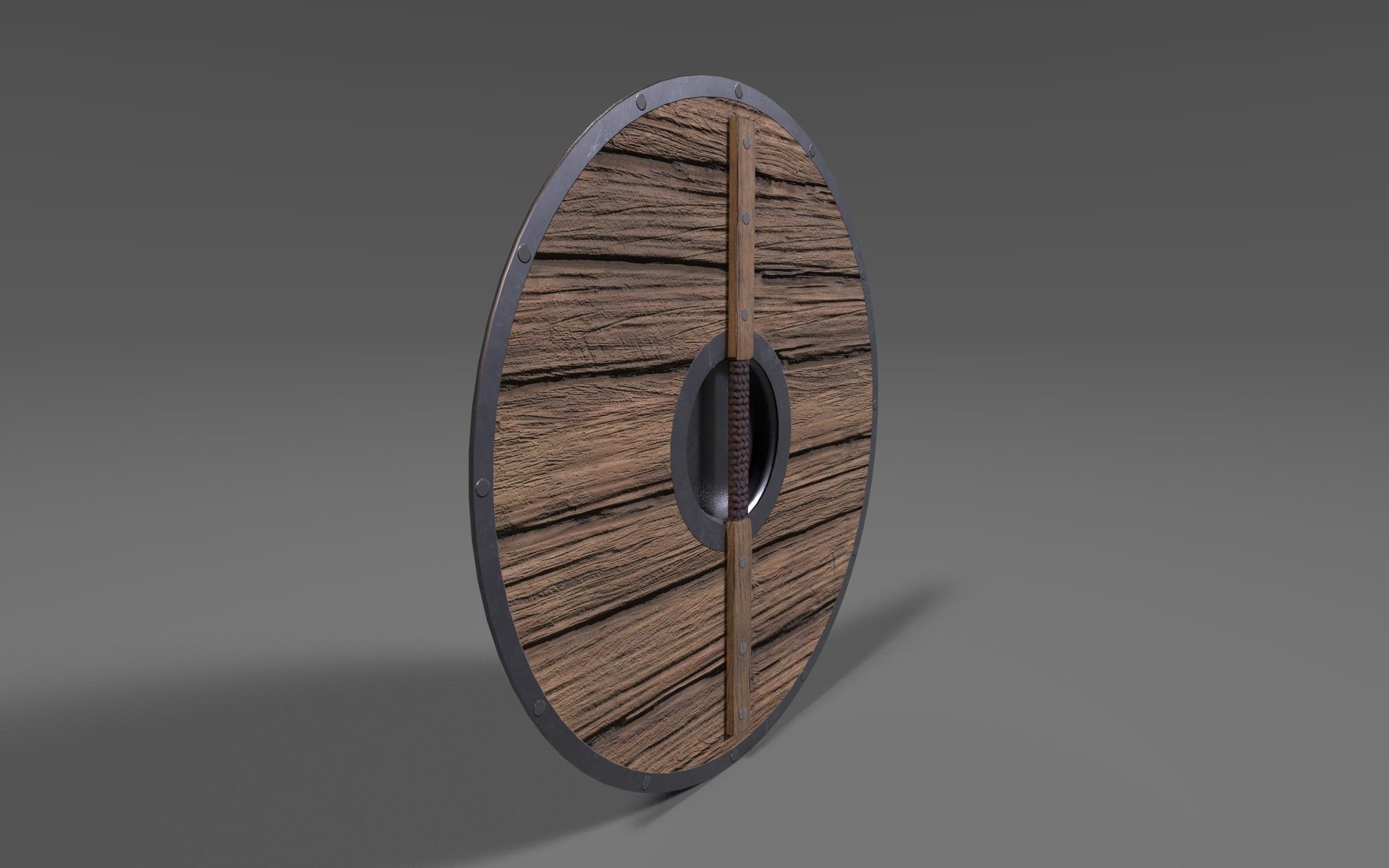Viking Shield 3 Low-poly 3D model_3