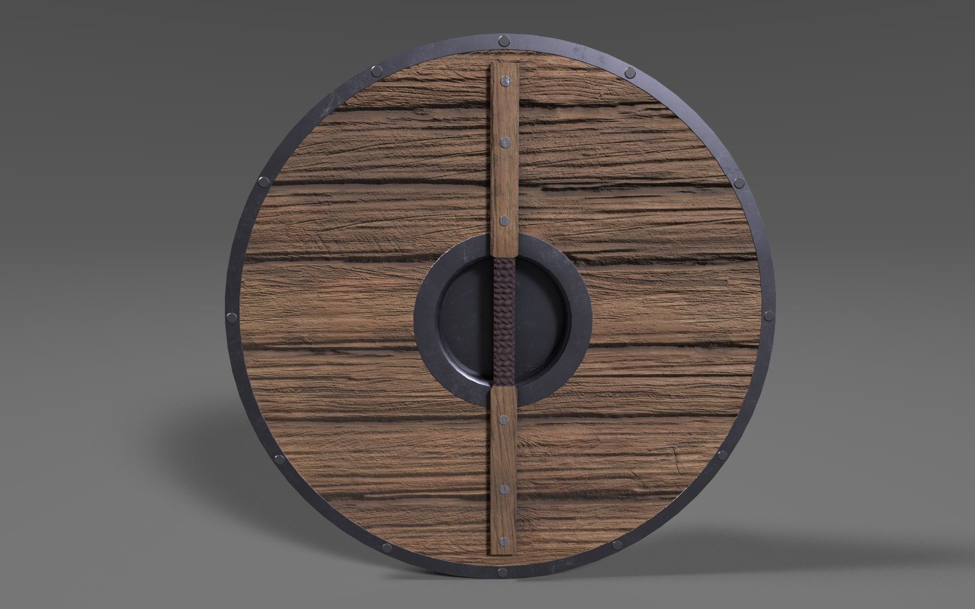 Viking Shield 3 Low-poly 3D model_4