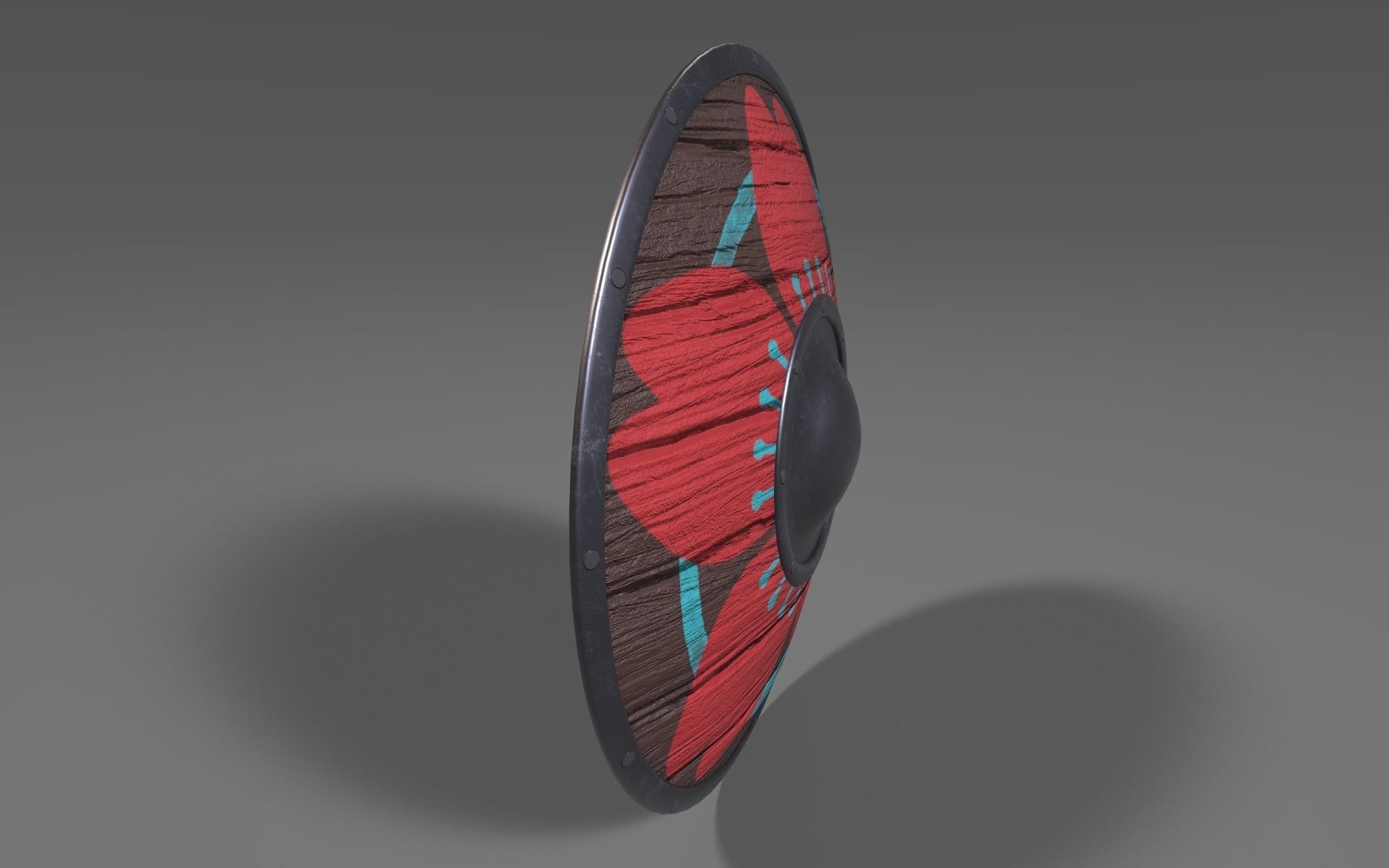 Viking Shield 5 Low-poly 3D model_6