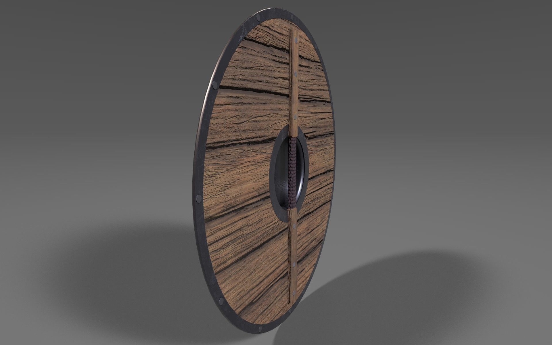 Viking Shield 5 Low-poly 3D model_3