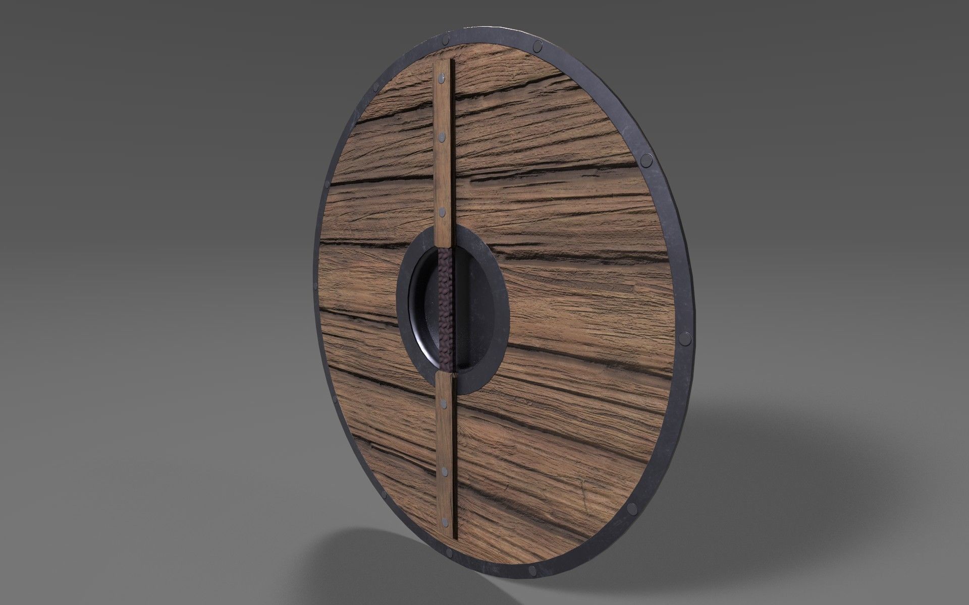 Viking Shield 5 Low-poly 3D model_5