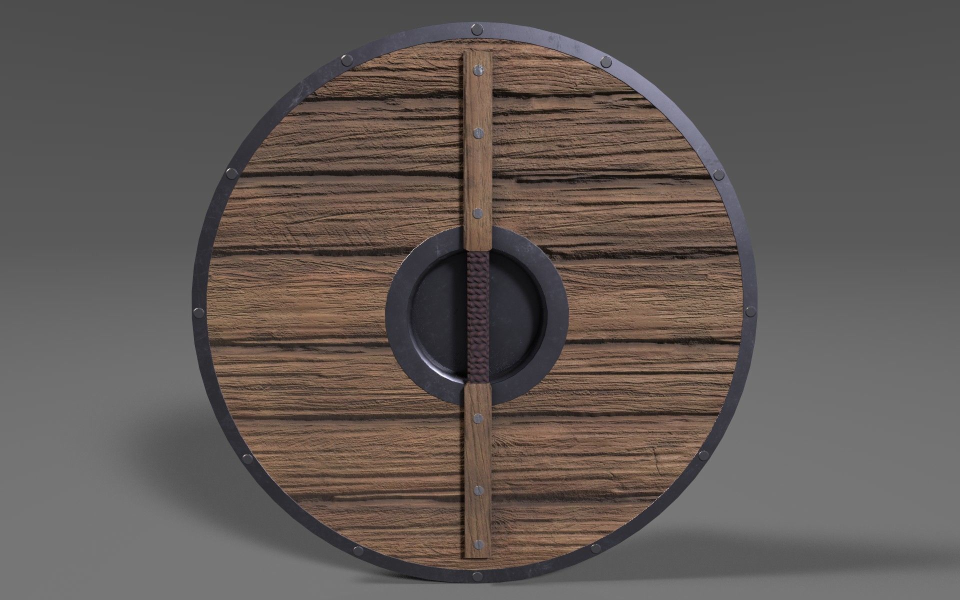 Viking Shield 5 Low-poly 3D model_4