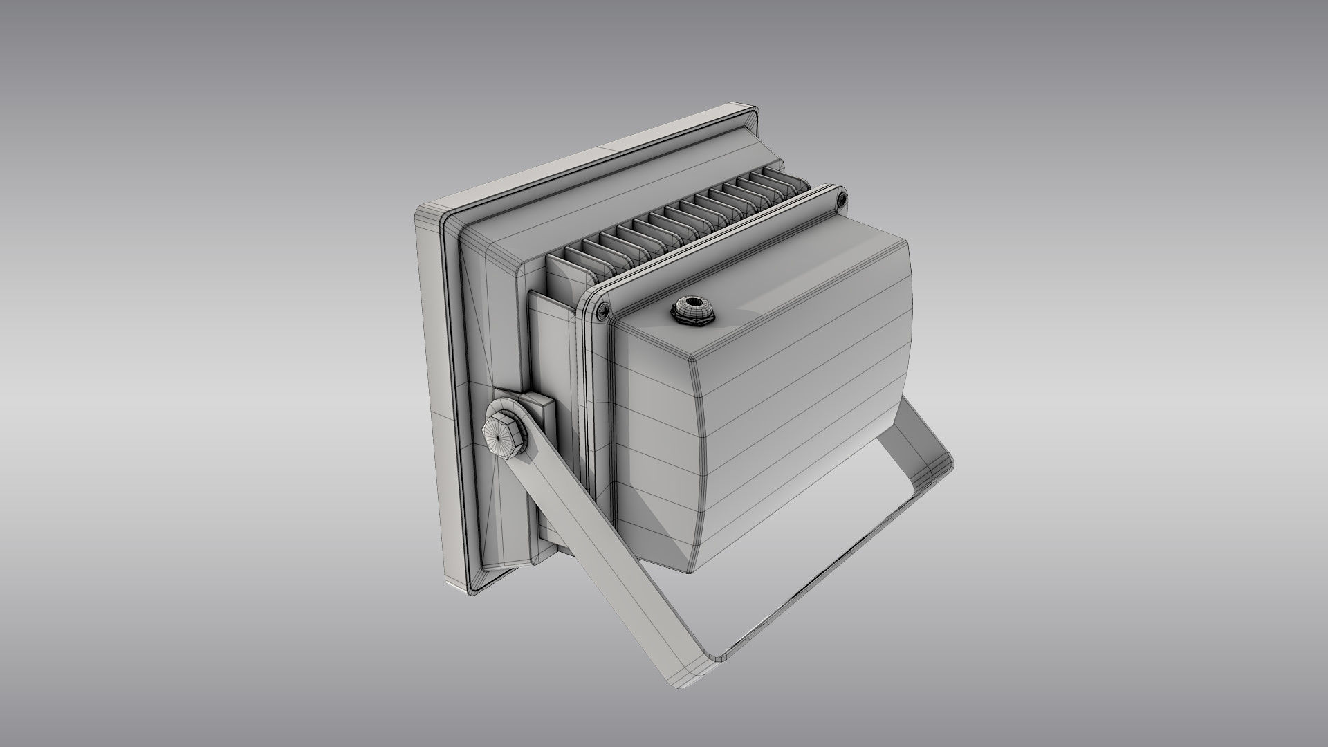 LED Floodlight Low-poly 3D model_12