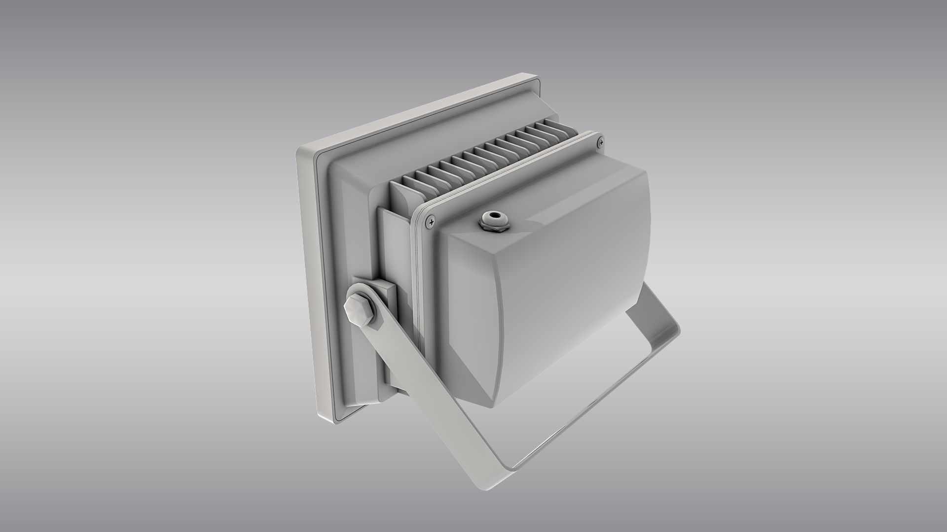 LED Floodlight Low-poly 3D model_11