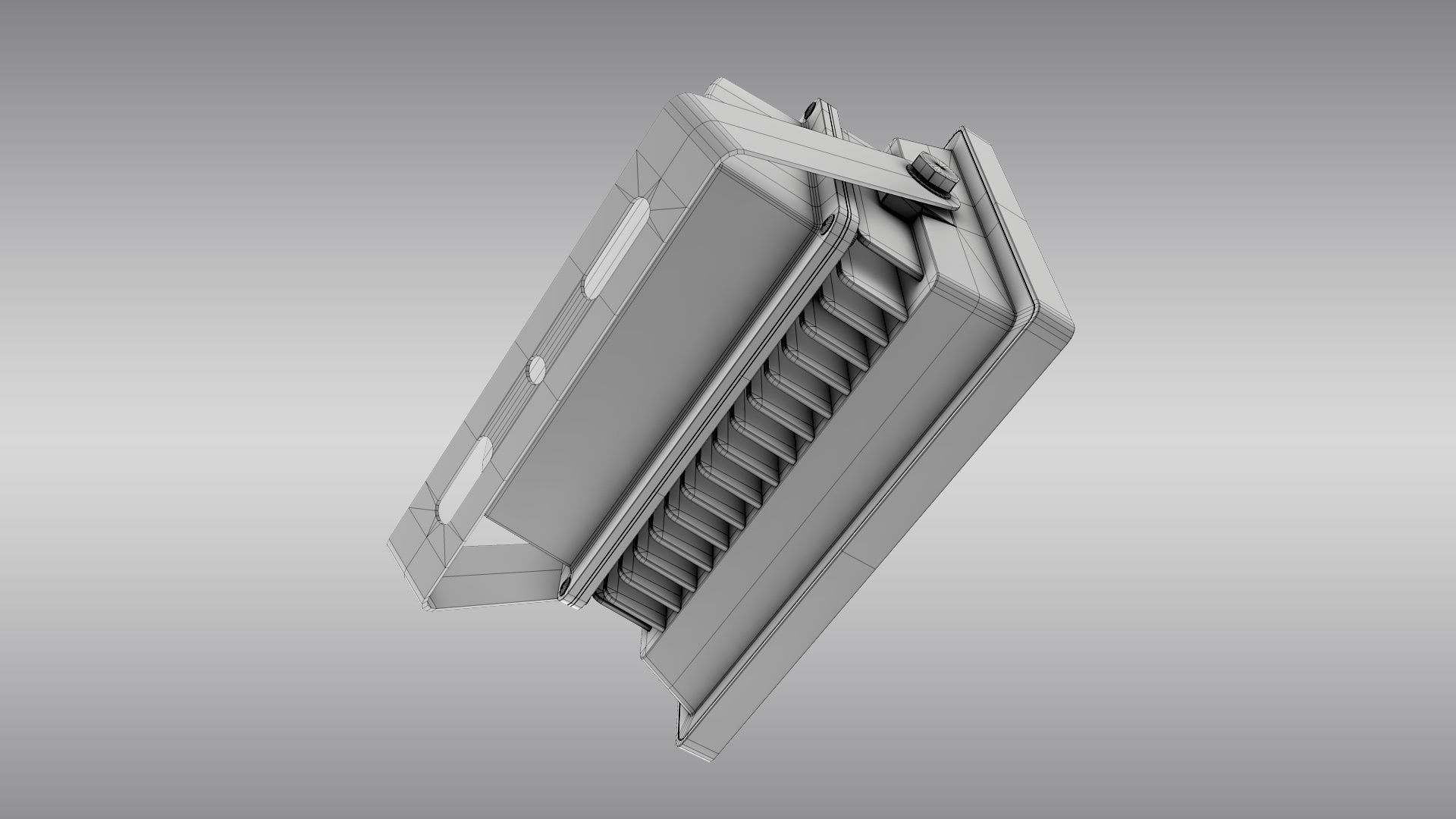 LED Floodlight Low-poly 3D model_14