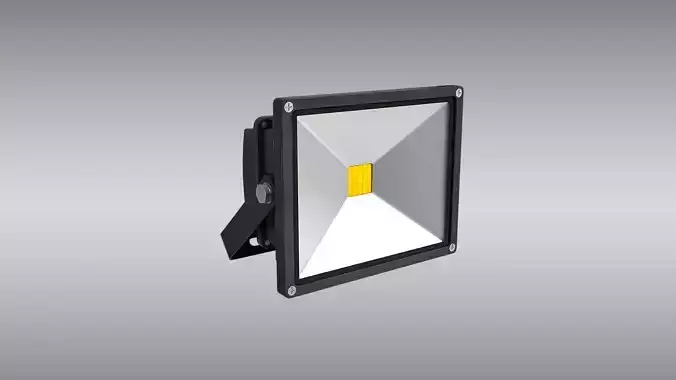 LED Floodlight Low-poly 3D model