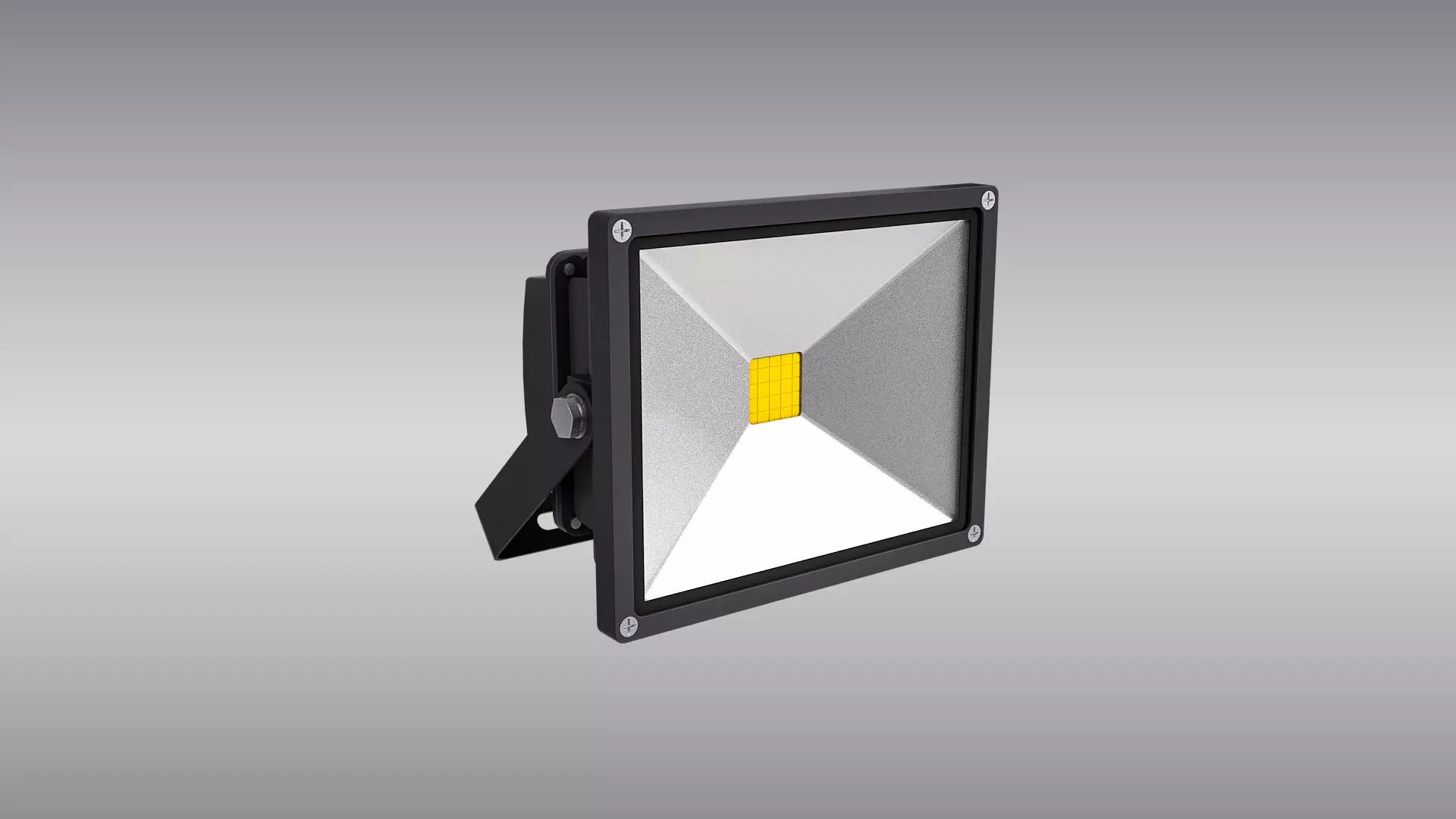 LED Floodlight Low-poly 3D model_0