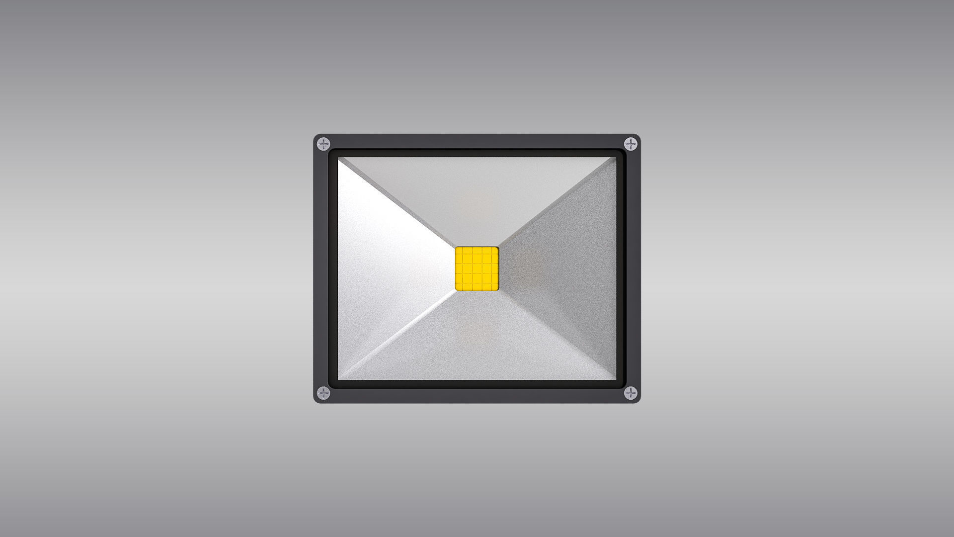 LED Floodlight Low-poly 3D model_1