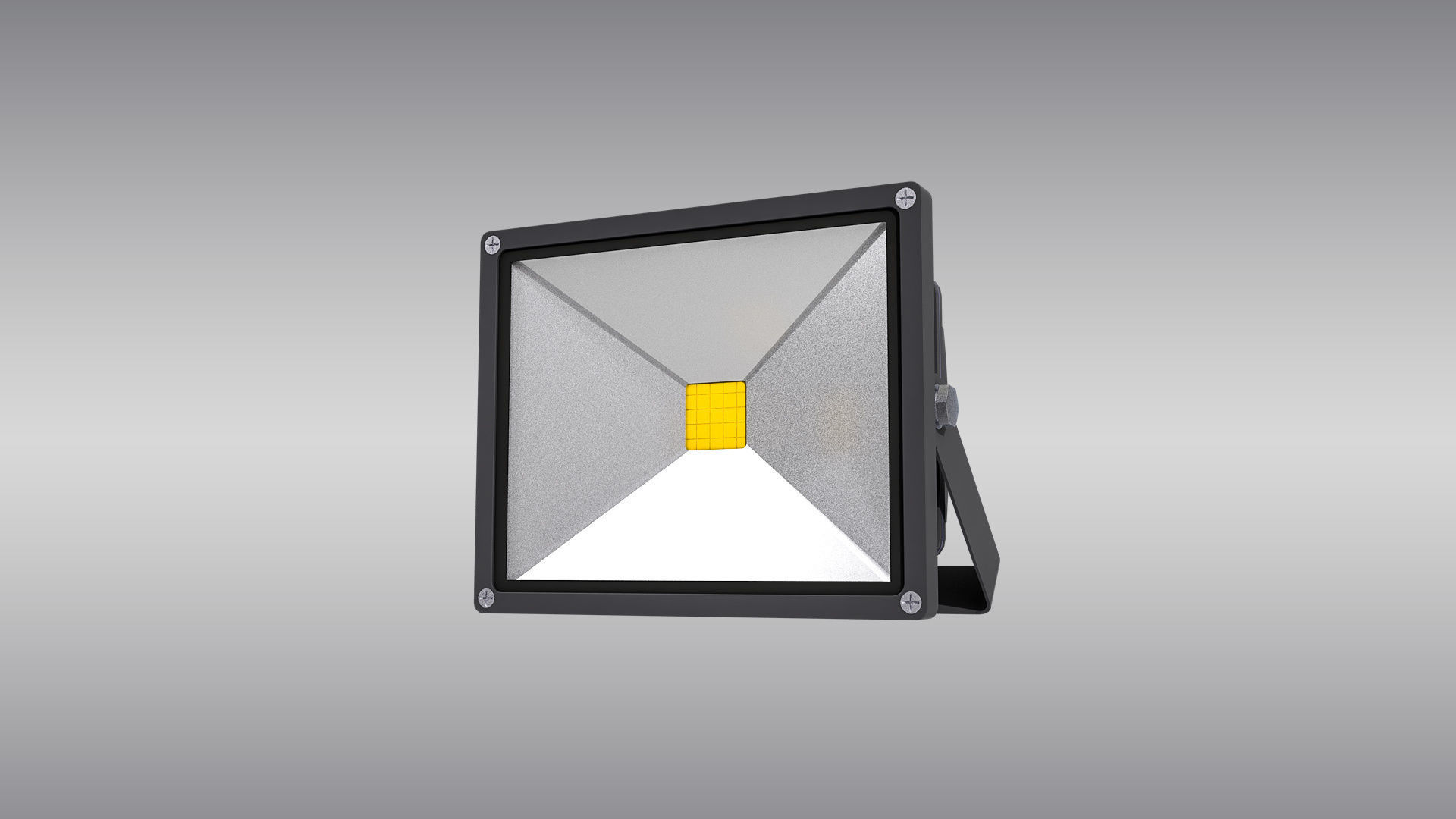 LED Floodlight Low-poly 3D model_2