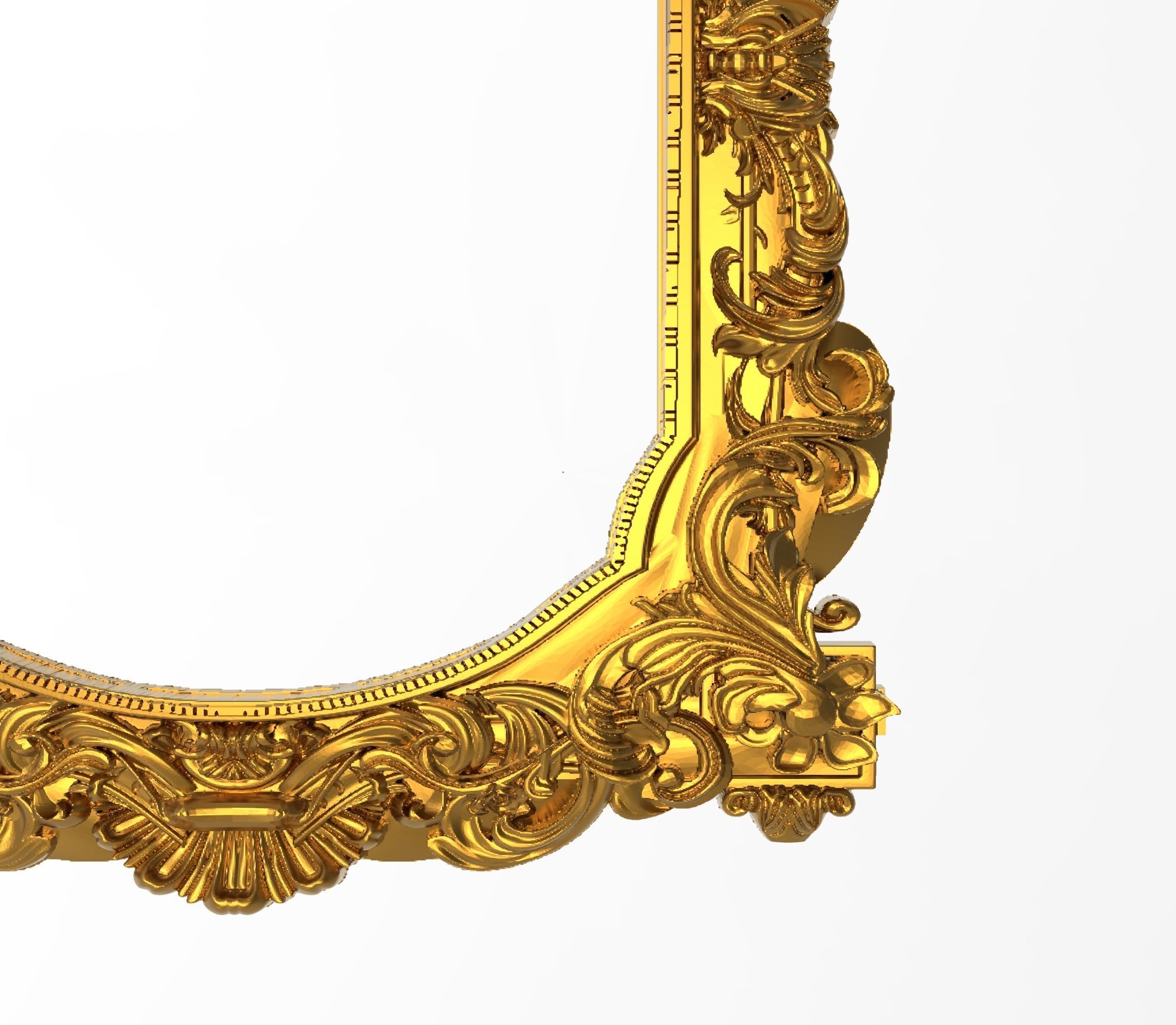 Carved Picture Frame 3D model_3