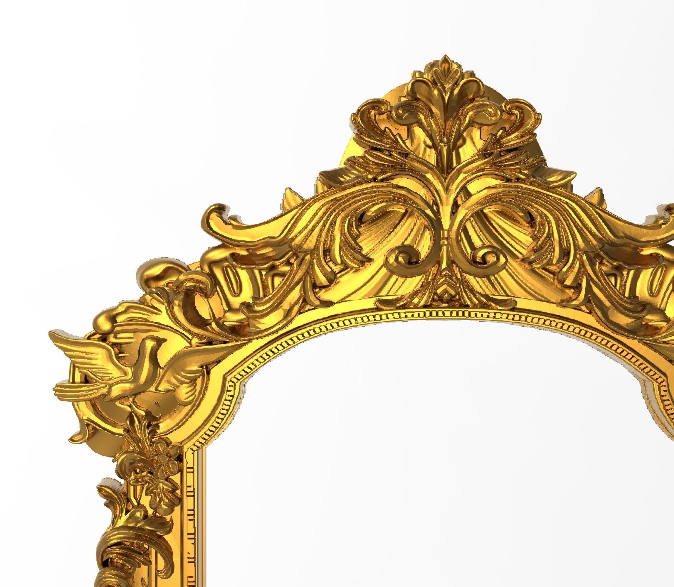 Carved Picture Frame 3D model_1