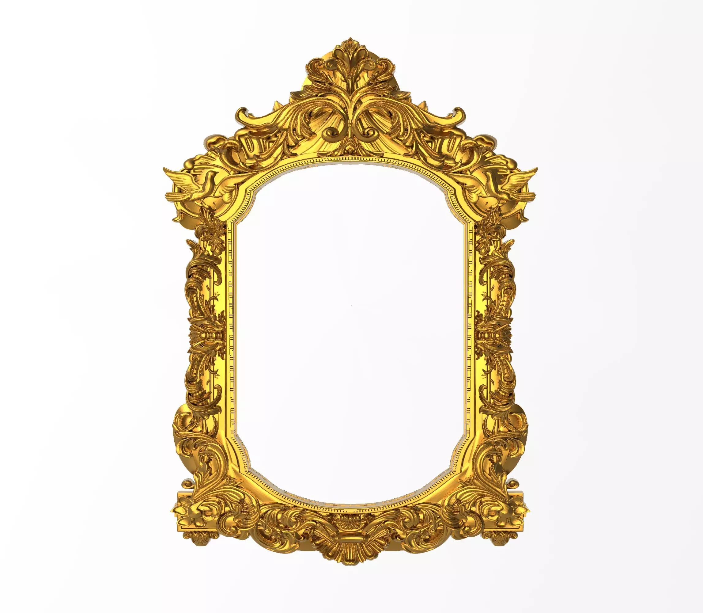 Carved Picture Frame 3D model_0