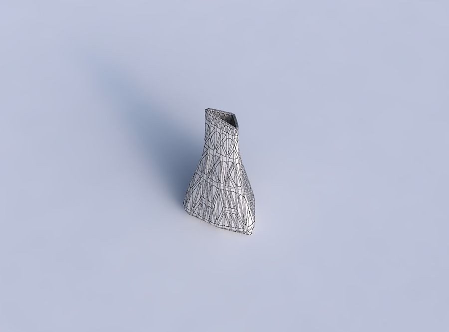 Vase twist grounded tilted triangle with partial random trian... 3D print model_6