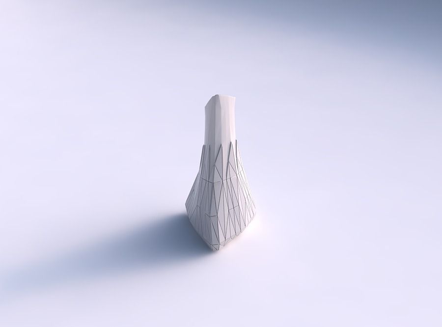 Vase twist grounded tilted triangle with partial random trian... 3D print model_0