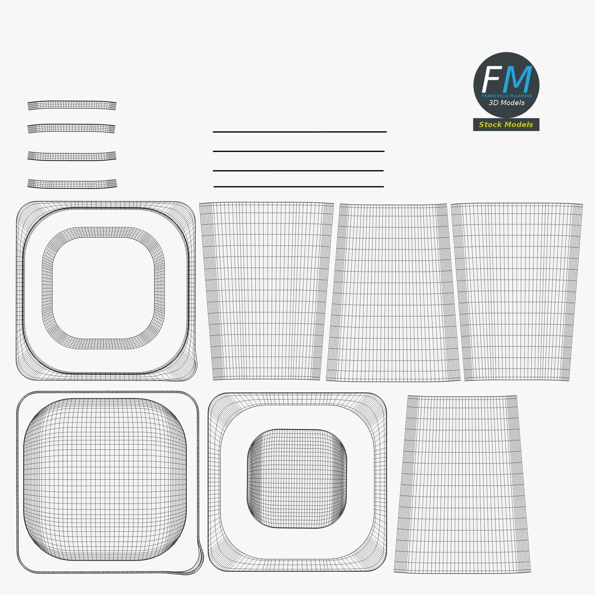 Yogurt square cup closed 3D model_11