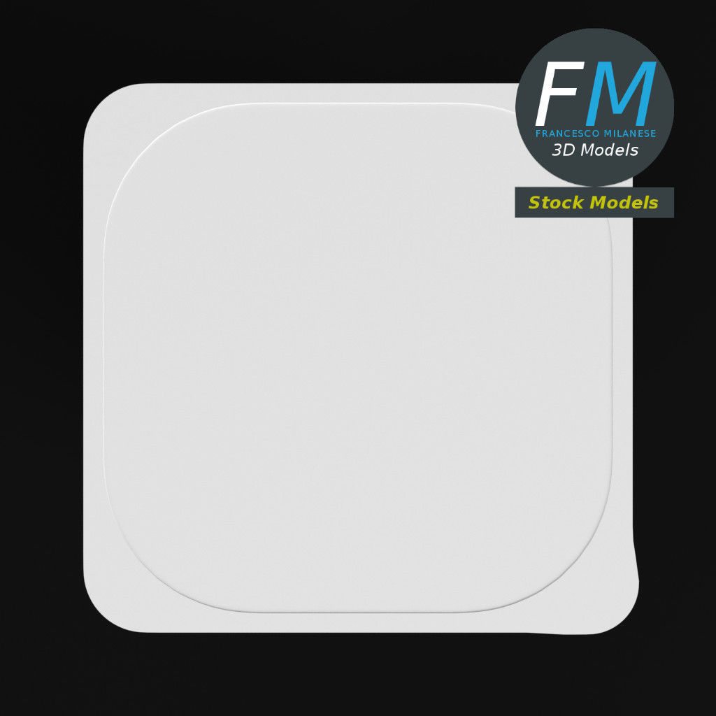 Yogurt square cup closed 3D model_6