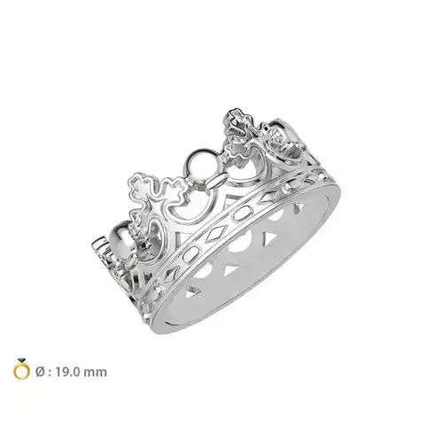 N096 Crown man wedding ring