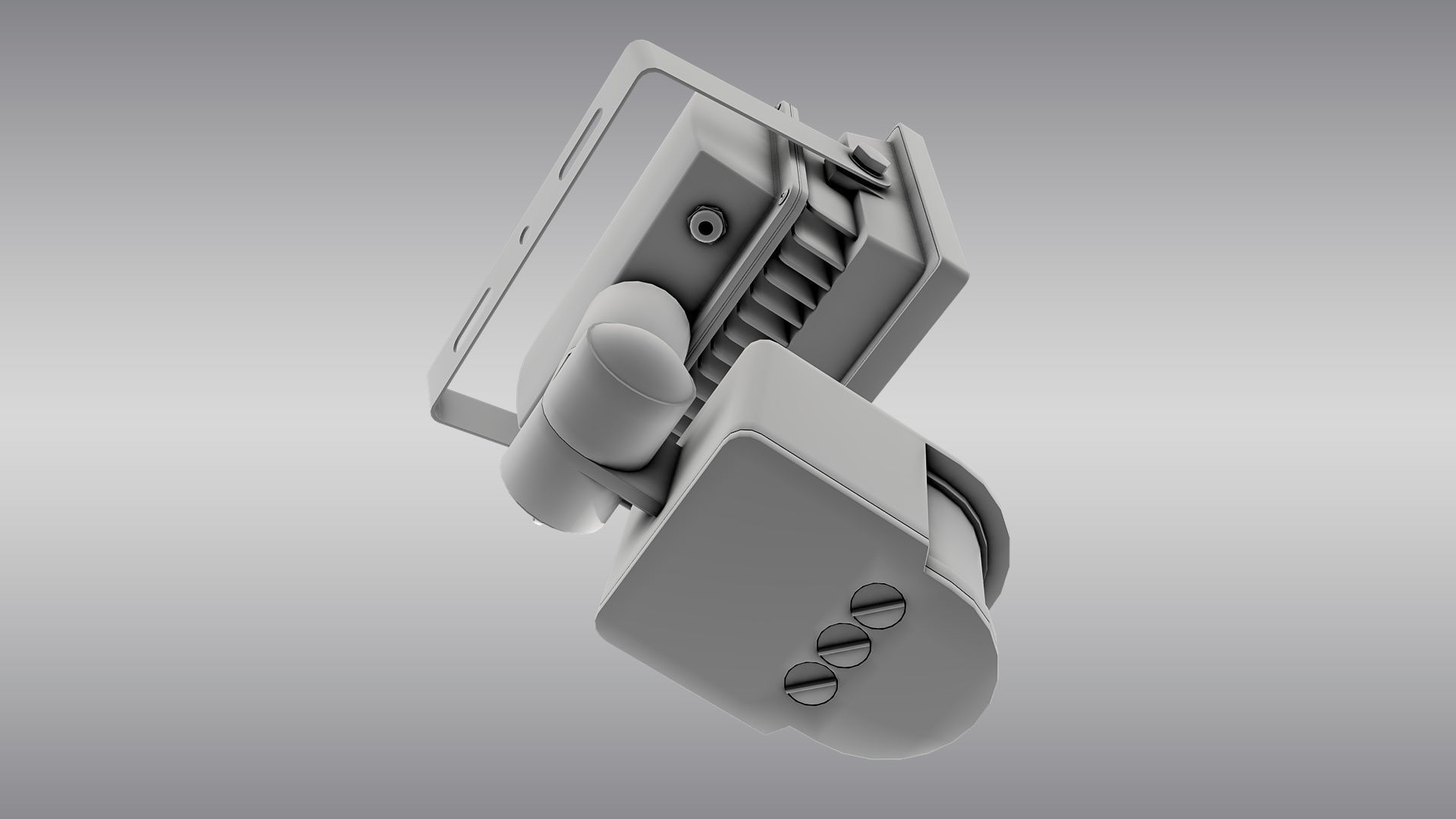 LED Floodlight with Motion Sensor Low-poly 3D model_13