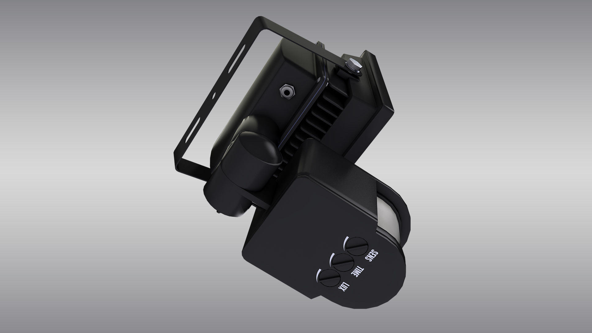 LED Floodlight with Motion Sensor Low-poly 3D model_6