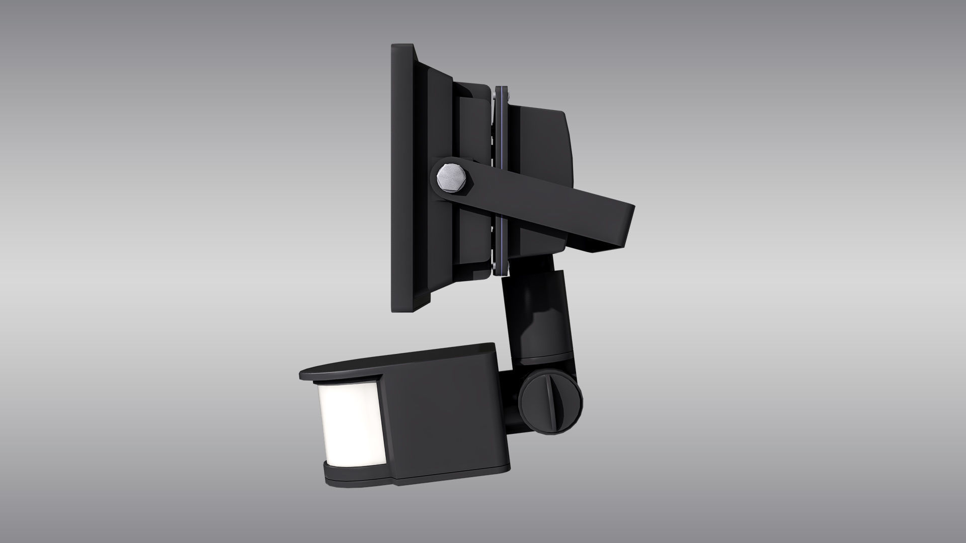 LED Floodlight with Motion Sensor Low-poly 3D model_3