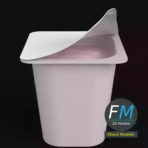 Yogurt square cup open