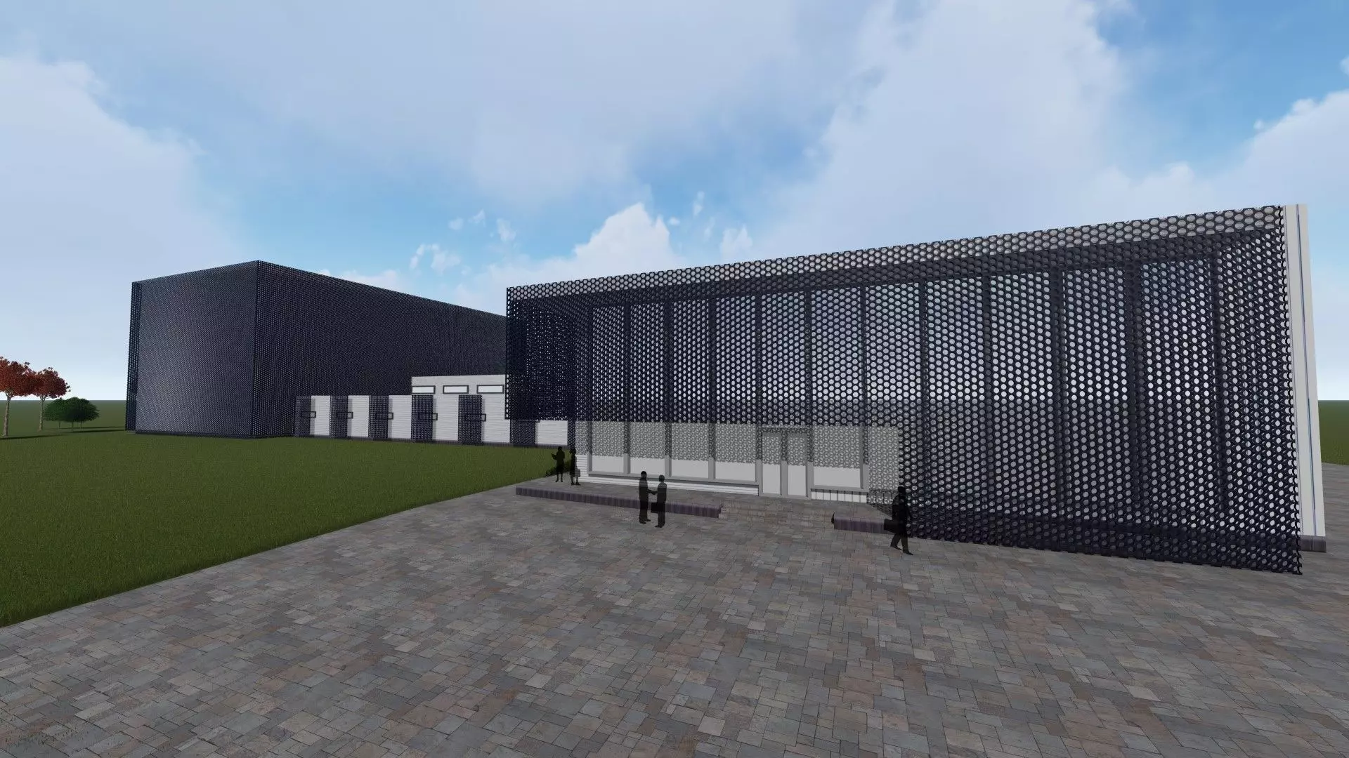 Industrial building 3D model_0