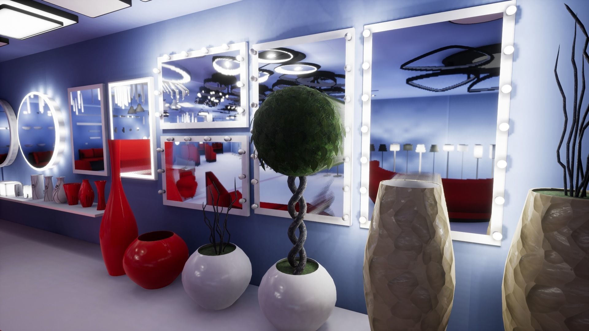 Interior Furniture and Props Low-poly 3D model_4