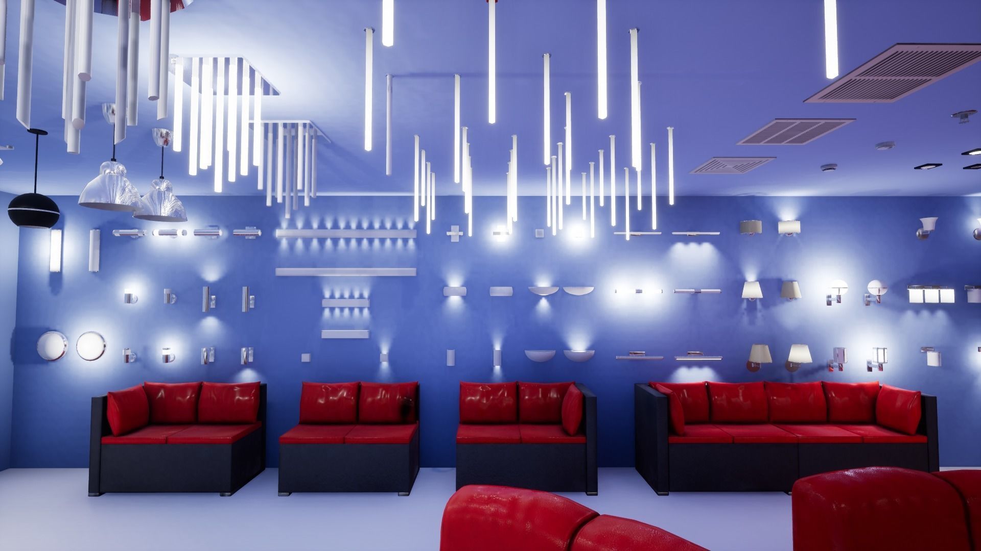 Interior Furniture and Props Low-poly 3D model_6