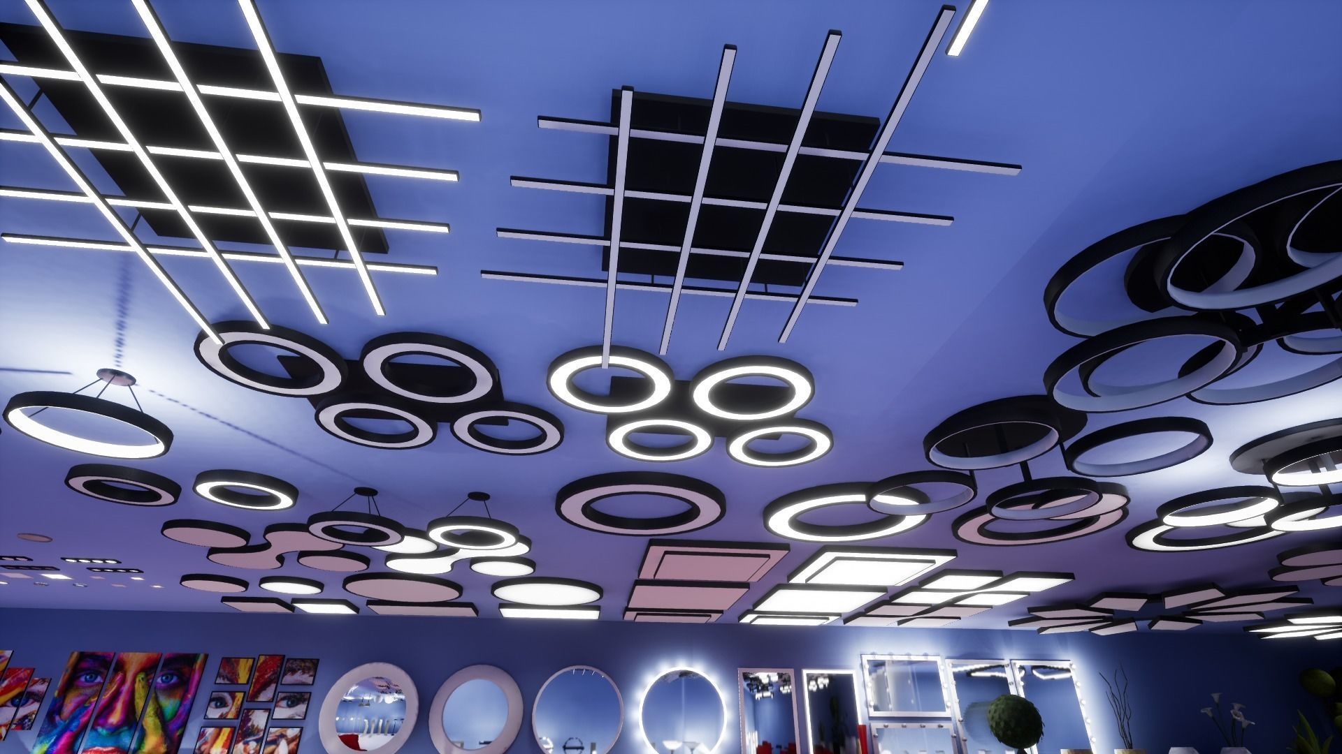 Interior Furniture and Props Low-poly 3D model_18