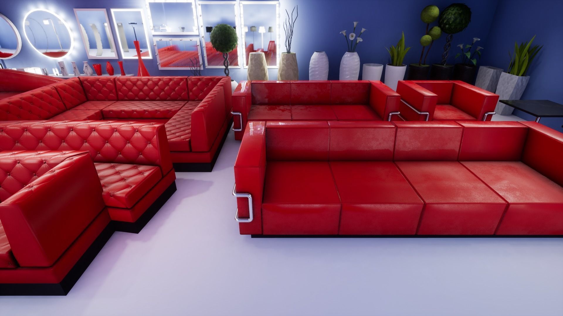 Interior Furniture and Props Low-poly 3D model_12