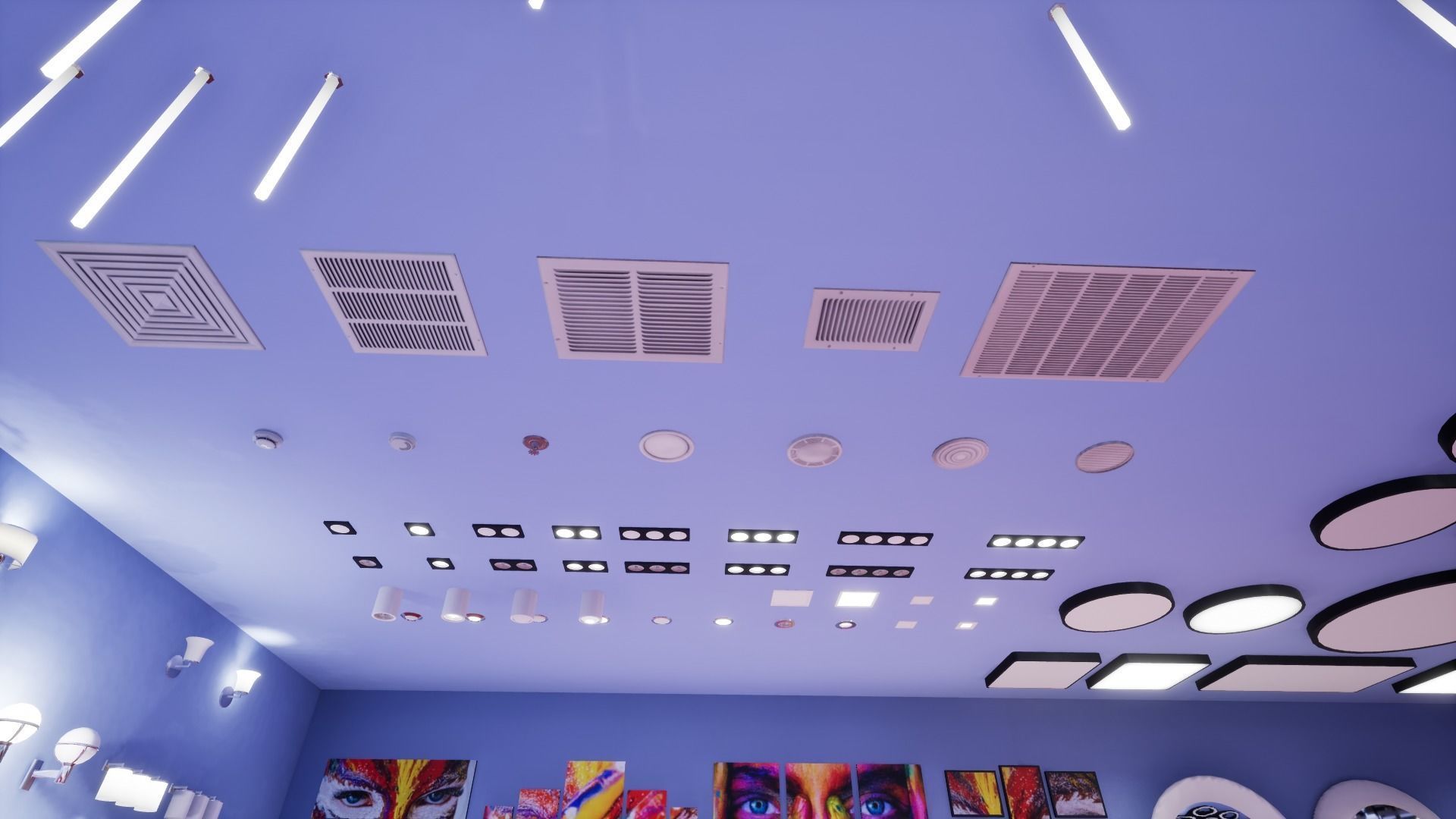 Interior Furniture and Props Low-poly 3D model_15